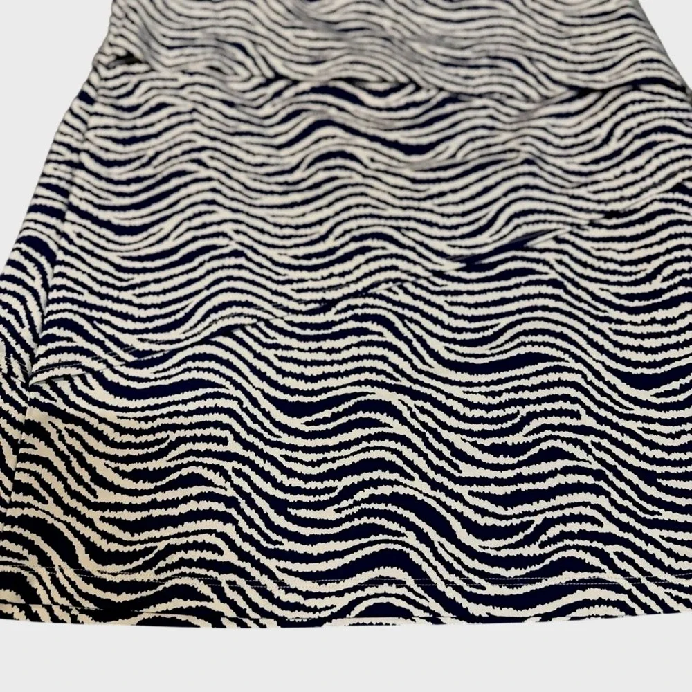 J. McLaughlin Abstract Print Tiered Skirt‎ Casual Resort Stretch Pull XS Retro